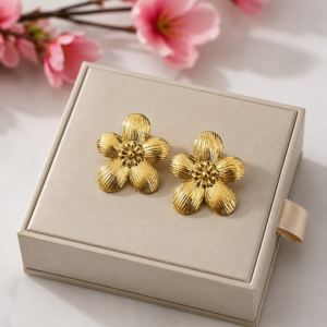 Golden Flower Earrings