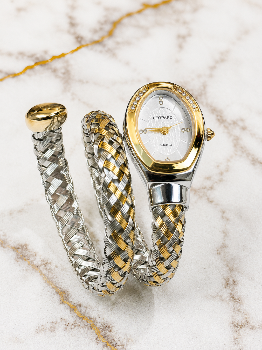 Leopard Ivory Weave Watch