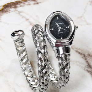 Leopard Silver Weave Watch
