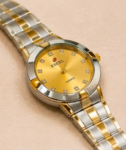 Excel Royal Gold Crystal Watch - Image 3