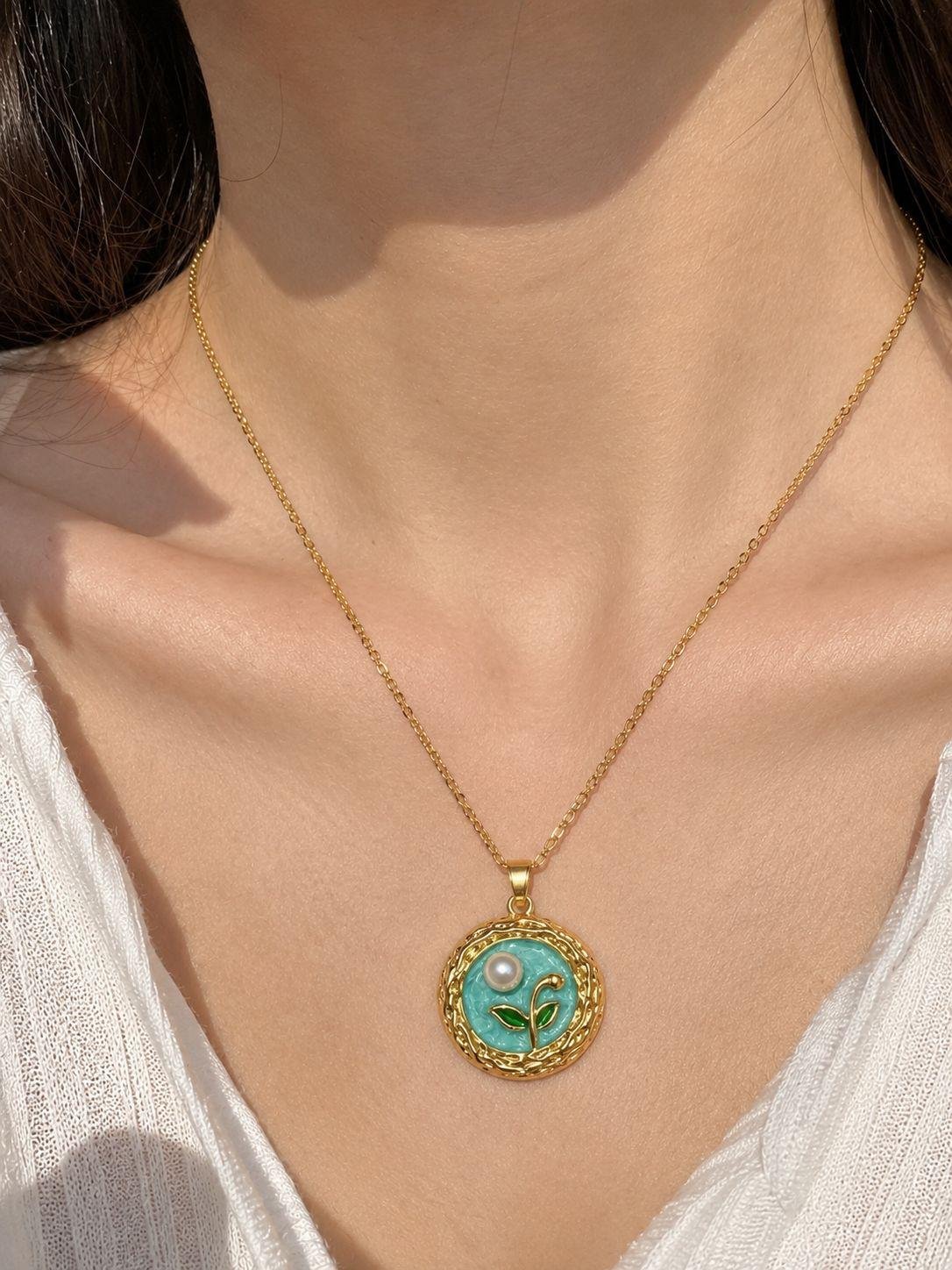 Aqua Bloom Necklace - Image 2