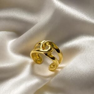 Gold Twist Knot Open Ring